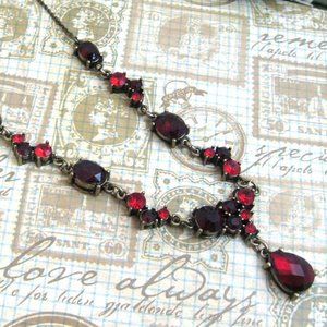 Avon Revival Necklace red dangle